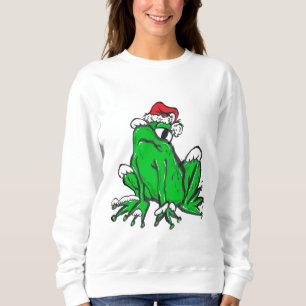 Sweatshirt Père Noël Frog Cartoon Merry X-Mas Sweater