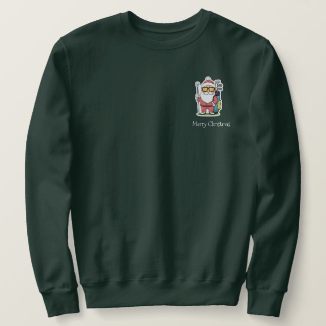 Sweatshirt Père Noël Golfing Christmas Fun (Design devant)