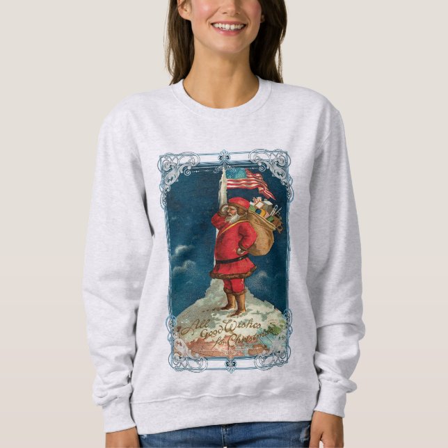 Sweatshirt Père Noël patriotique victorienne (Devant)