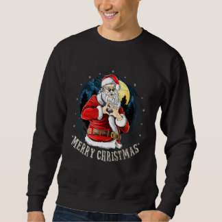 Sweatshirt Père Noël portant des lunettes de soleil signe d'a