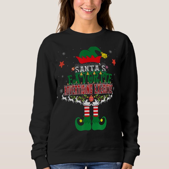 Sweatshirt Père Noël Publicité Favorite Elf Christm Executive (Devant)