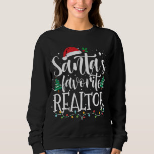 Sweatshirt Père Noël Realtor Favori Noël Santa Hat Light