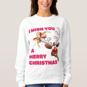 SWEATSHIRT PÈRE NOËL REINDEER VOUS SOUHAITE UNE JOLIE NOËL