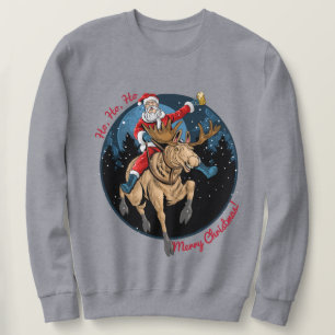 Sweatshirt Père Noël Riant À L'Oie