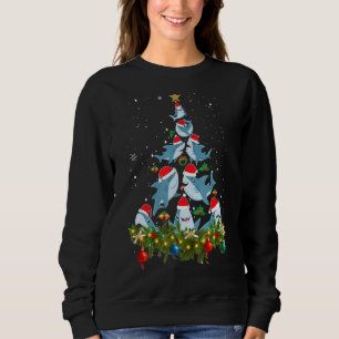 Sweatshirt Père Noël Shark lumières Noël garçons amusants Sha