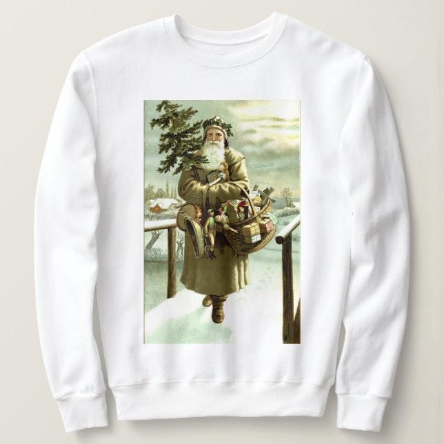 Sweatshirt père Noël vient en vacances (Design devant)