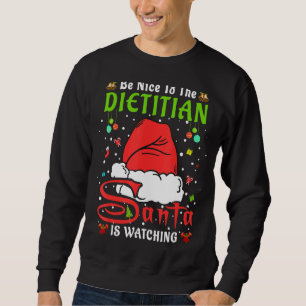 Sweatshirt Père Noël Xmas Pajamas Soyez Gentils Avec Le Chris