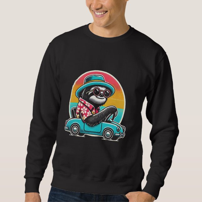 Sweatshirt Permis de conduire Sloth voiture conduite (Devant)