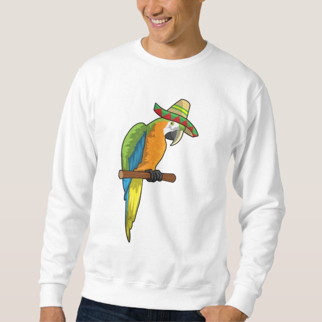 Sweatshirt Perroquet avec casquette de paille (Devant)