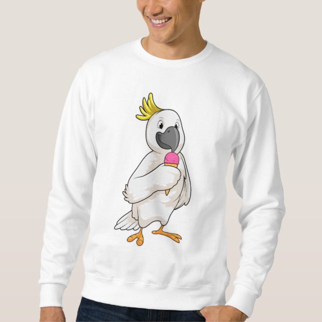 Sweatshirt Perroquet avec crème glacée gaufre (Devant)