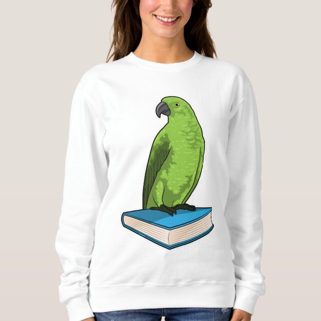 Sweatshirt Perroquet avec livre (Devant)