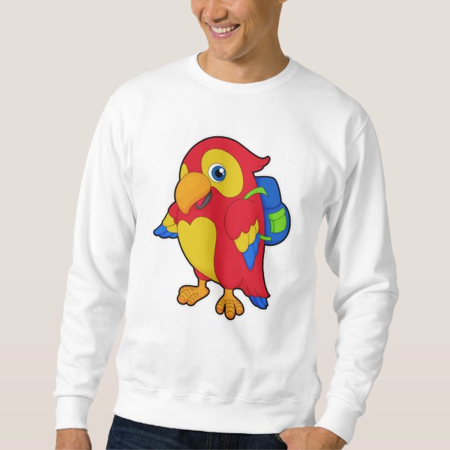 Sweatshirt Perroquet avec sac à dos (Devant)
