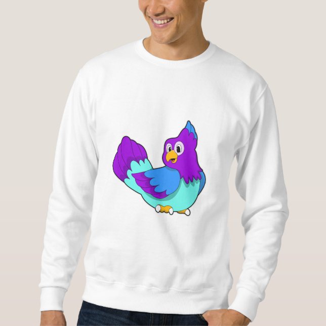 Sweatshirt Perroquet bleu (Devant)