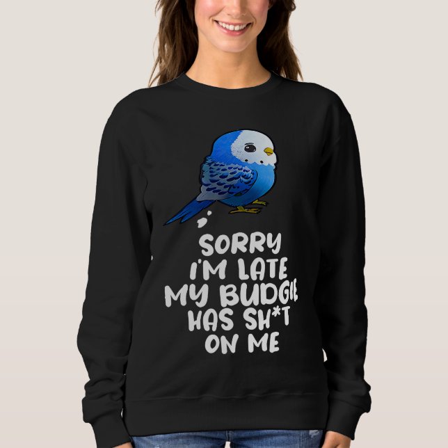 Sweatshirt Perroquet Budgie pour propriétaire de perruche (Devant)