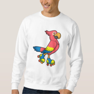 Sweatshirt Perroquet comme patineur avec patins à rouleaux
