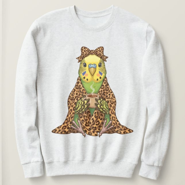 Sweatshirt Perroquet Confortable dans une Couverture à Imprim (Design devant)
