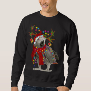 Sweatshirt Perroquet gris africain Superbe renne Noël Tr