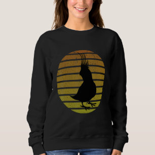 Sweatshirt Perroquet Oiseau Vintage en détresse Style Rétro S