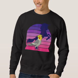 Sweatshirt Perroquet Rétro I Licorne I Cacatoès Criard