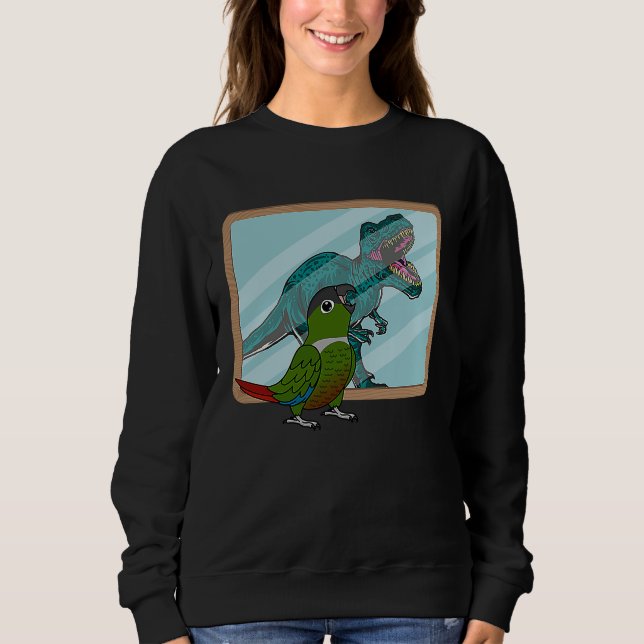 Sweatshirt Perroquet & Rex Réflexion I Conure à joue verte (Devant)