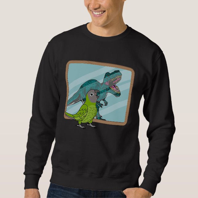 Sweatshirt Perroquet & Rex Réflexion I Conure à tête sombre (Devant)
