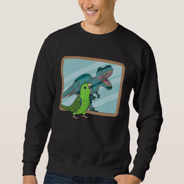 Sweatshirt Perroquet & Rex Réflexion I Perroquet vert (Devant)