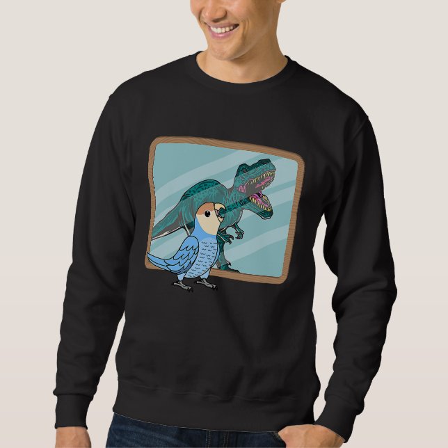 Sweatshirt Perroquet & Rex Réflexion I Perruche à face pêche (Devant)