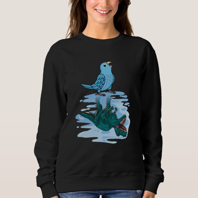 Sweatshirt Perroquet & Rex Réflexion I Perruche bleue (Devant)