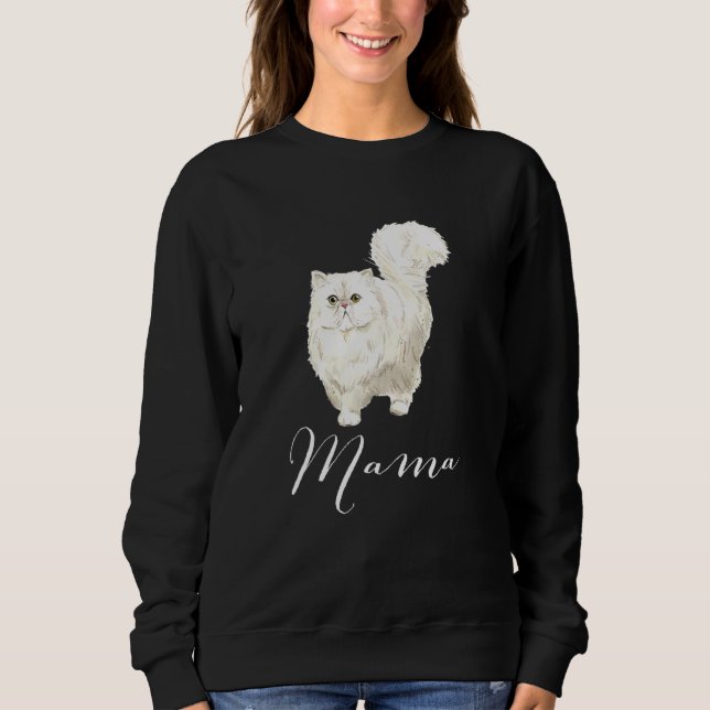 Sweatshirt Perse Chat Mama Chat Maman Chat Mama Présente Mome (Devant)