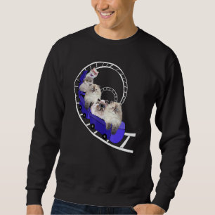 Sweatshirt Perse Chats Rouler de chats Dessous de verre femme