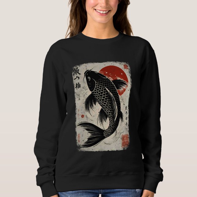 Sweatshirt Persévérance Koi Carp Koi Fish Sakura Nis (Devant)
