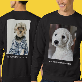 Sweatshirt Personalized Double Sided Photo Text