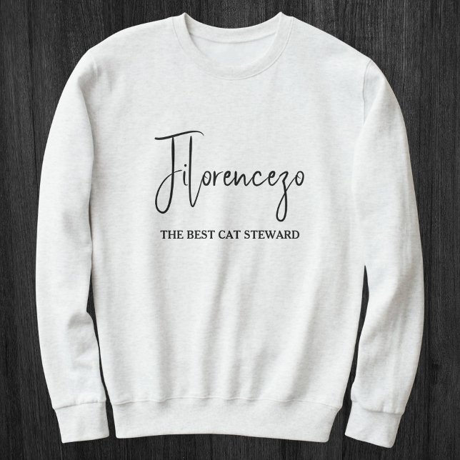 Sweatshirt Personalized Pet Lover Name Stylish Quote Cat Mom (Créateur téléchargé)