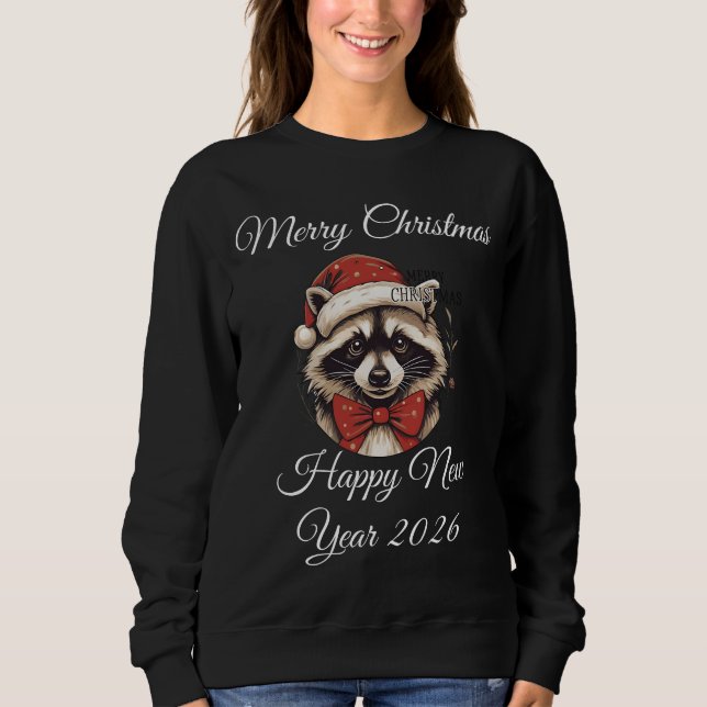 Sweatshirt Personalized Vintage Panda Christmas Retro Holiday (Devant)