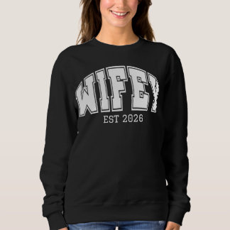 Sweatshirt Personalized Wifey, Sports font design 