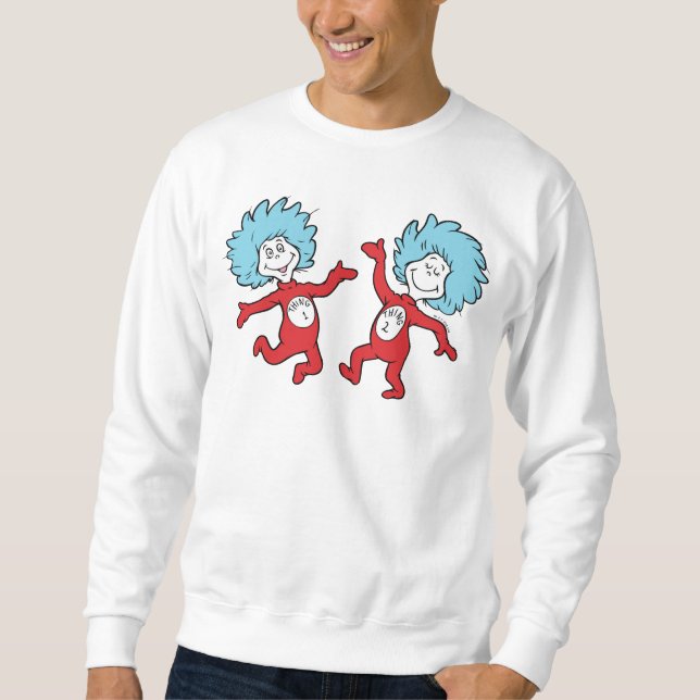 Sweatshirt Personnage Chose 1 et Chose 2 de Dr Seuss (Devant)