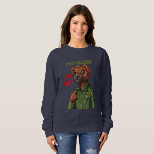 Sweatshirt Personnage de chien avec citation de film iconique