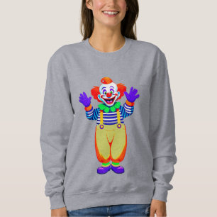 Sweatshirt Personnage de clown coloré en costume brillant