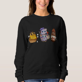 Sweatshirt Personnages de Desserts d'Artiste Mignons Art Alim