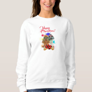 Sweatshirt Personnalisable mignonne chien de caniche Joyeux N