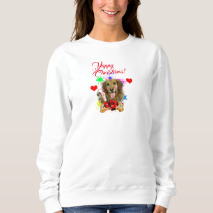 Sweatshirt Personnalisable Mignonne Golden Retriever Joyeux N