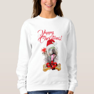 Sweatshirt Personnalisable Mignonne Weimaraner Chien Joyeux N