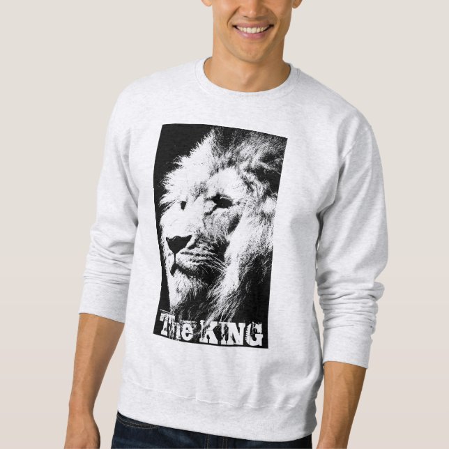 Sweatshirt Personnalisation Moderne Pop Art Lion Tête de la c (Devant)