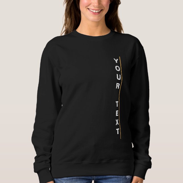 Sweatshirt Personnalisé Ajouter Votre Texte Ici Élégant Modèl (Devant)