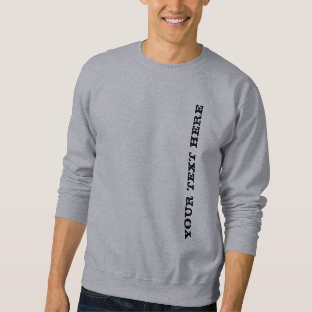 Sweatshirt Personnalisé Créer Ajouter Texte Modèle Basique Ho (Devant)