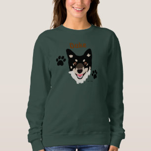 Sweatshirt personnalisé de chiens et de pattes noi