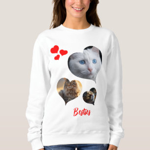 Sweatshirt personnalisé en forme de coeur de trois