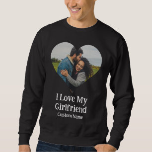 Sweatshirt Personnalisé J'Aime Ma Fille Photo Coeur