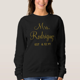 Sweatshirt Personnalisé Mme Newlysée Custom Present pour mari