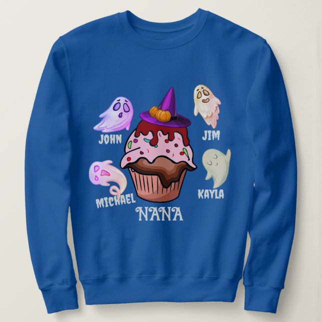 Sweatshirt Personnalisé Noms des Enfants Halloween Gouls Gobl (Design devant)